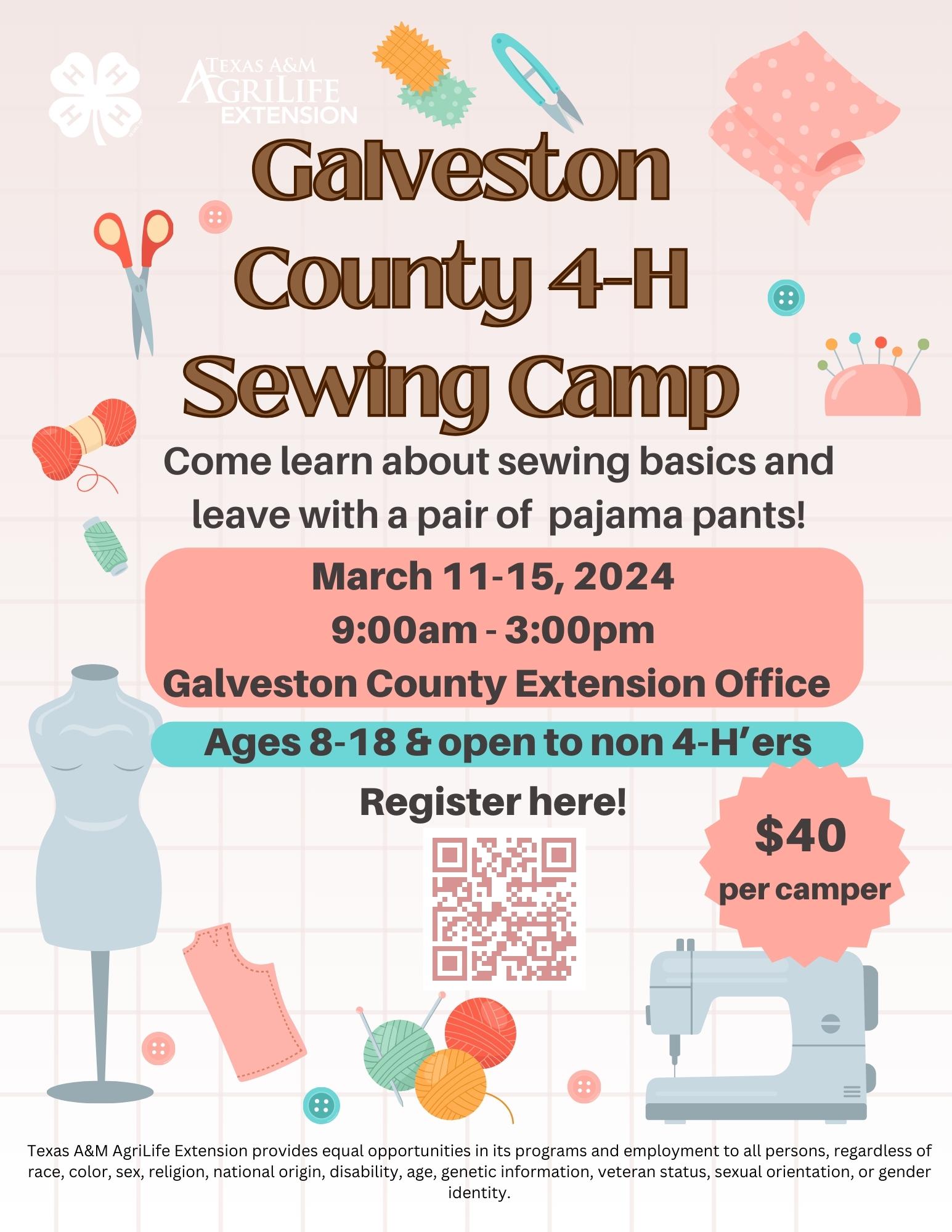 4H Sewing Camp Galveston